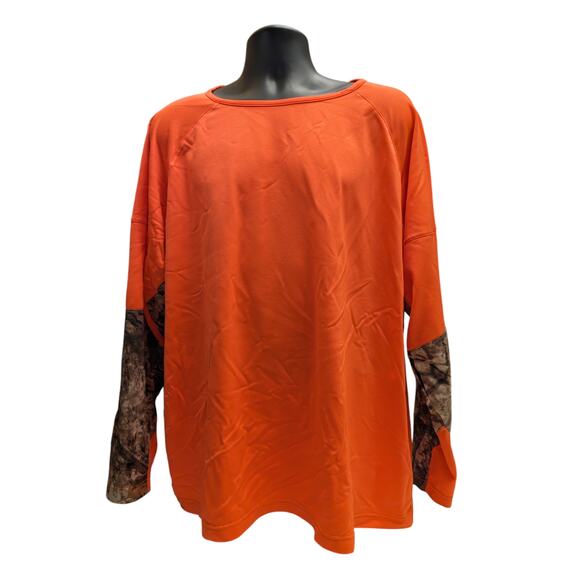 Cabelas Blaze Orange Hunting Shirt Mens 2XL Nylon Camo Lightweight Long Sleeve - Picture 12 of 16